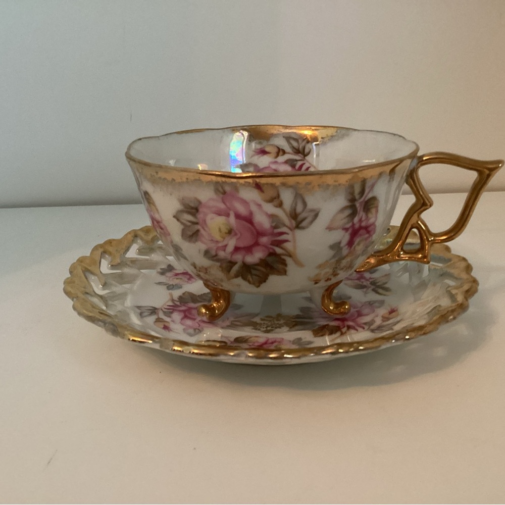 Castle China iridescent Tea Cup & Saucer